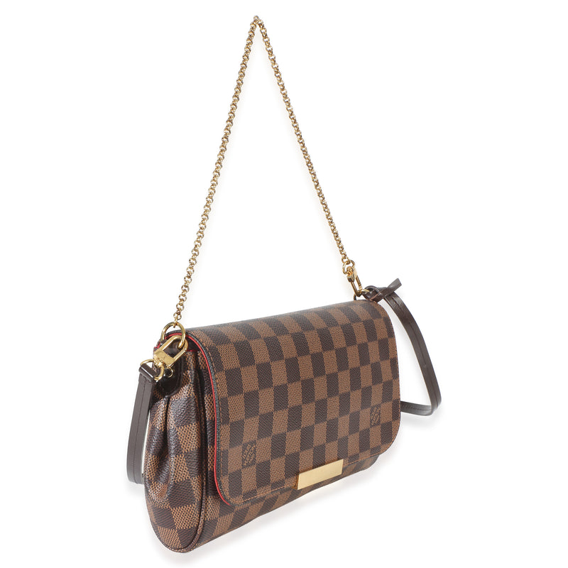 Louis Vuitton Damier Ebene Canvas Favorite Mm Brown Handbag