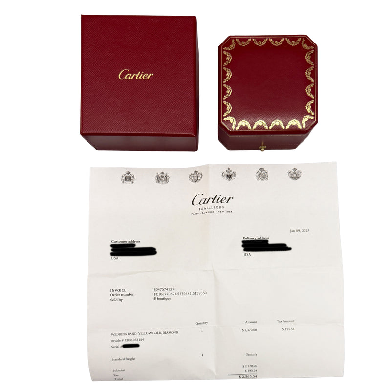 Cartier Yellow Gold Diamond Small Model Love Ring 18k