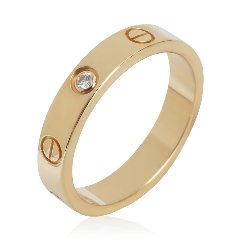 Cartier Yellow Gold Diamond Small Model Love Ring 18k