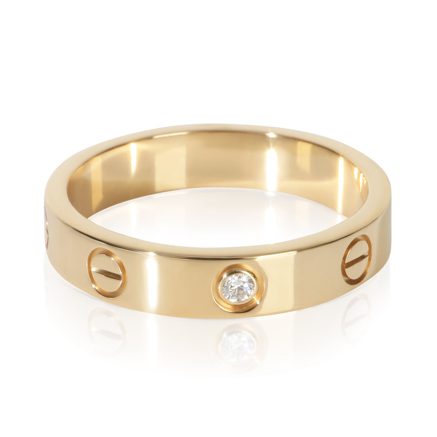 Cartier Yellow Gold Diamond Small Model Love Ring 18k