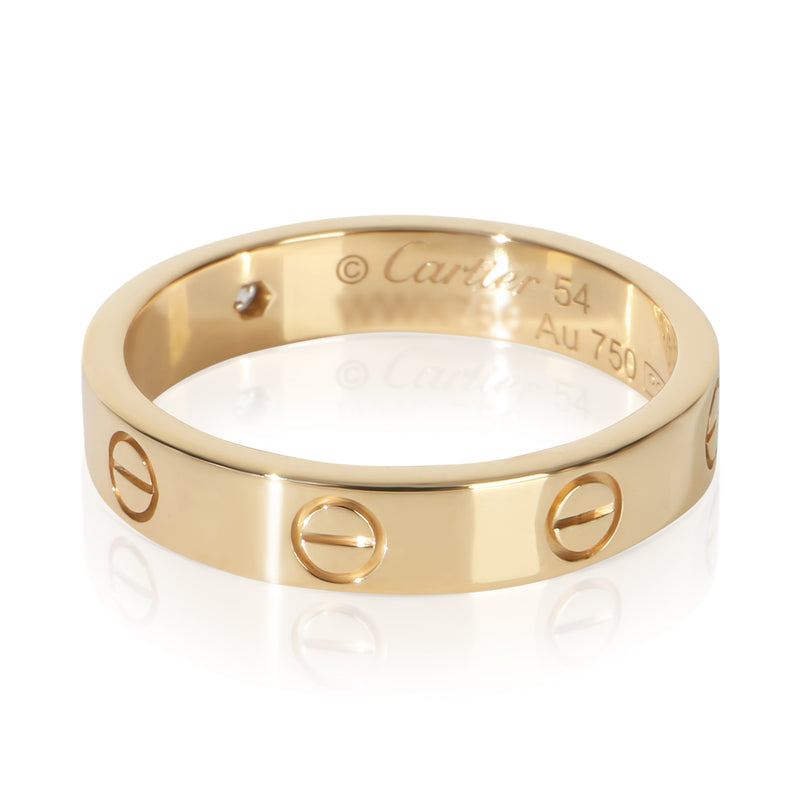 Cartier Yellow Gold Diamond Small Model Love Ring 18k