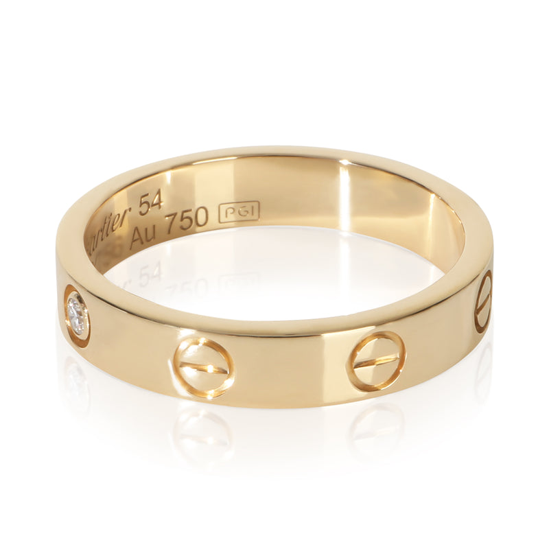 Cartier Yellow Gold Diamond Small Model Love Ring 18k