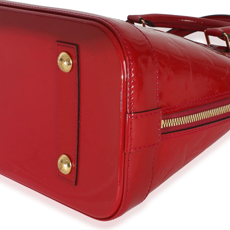 Louis Vuitton Red Monogram Vernis Alma Pm Patent Leather Handbag