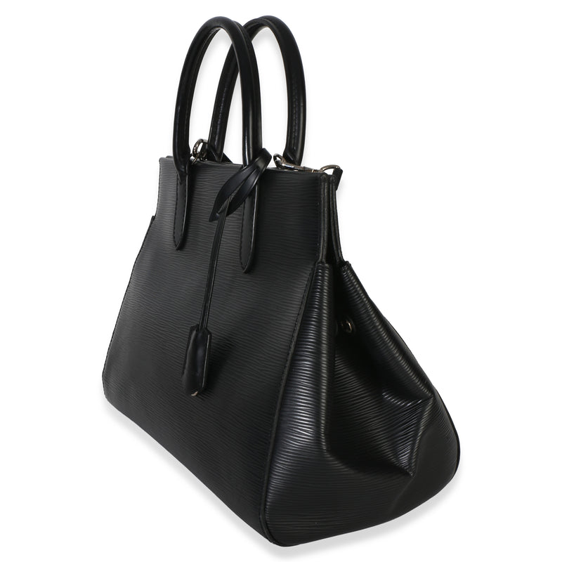 Louis Vuitton Black Epi Marly Mm Leather Handbag
