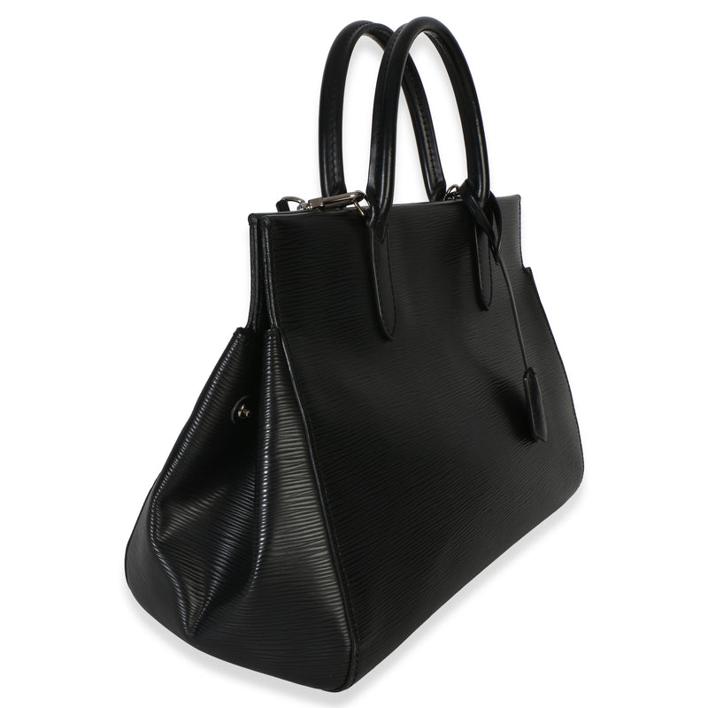 Louis Vuitton Black Epi Marly Mm Leather Handbag
