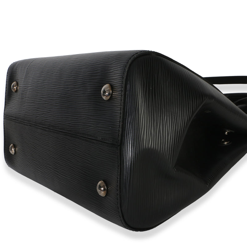 Louis Vuitton Black Epi Marly Mm Leather Handbag