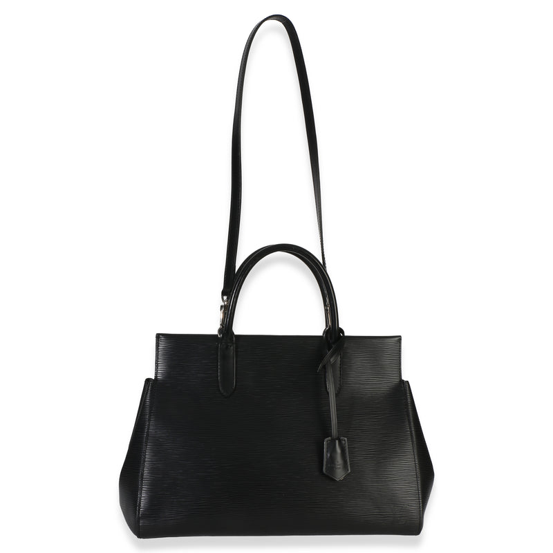 Louis Vuitton Black Epi Marly Mm Leather Handbag