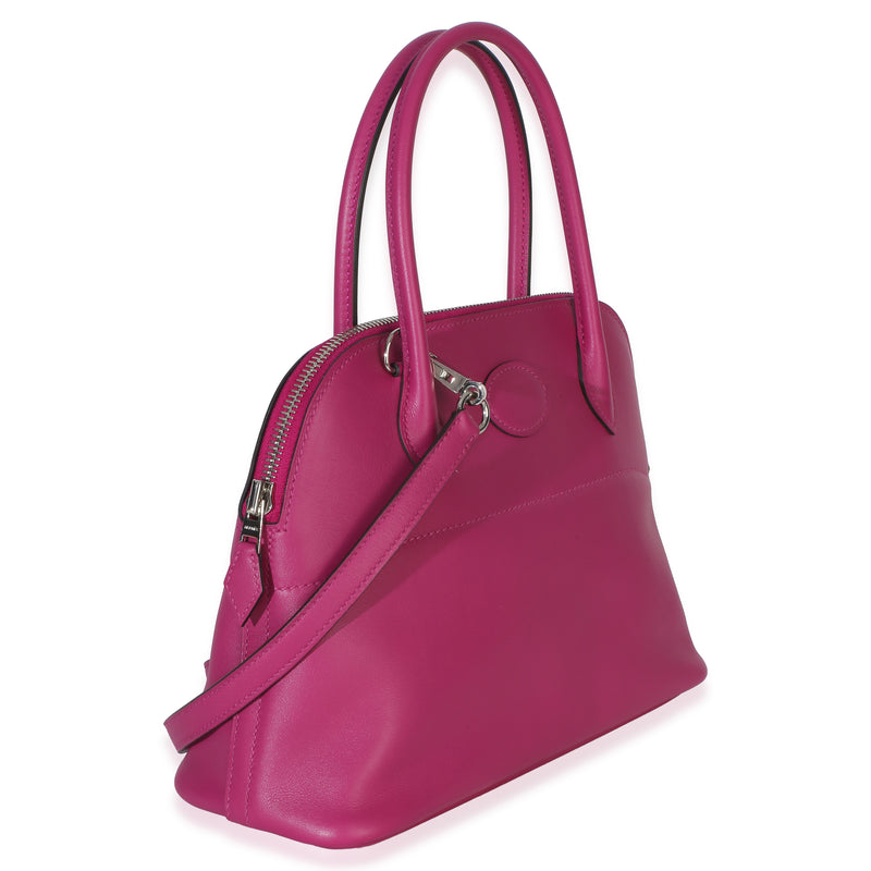 Hermès Rose Pourpre Swift 1923 Bolide 27 Phw Purple Leather Handbag