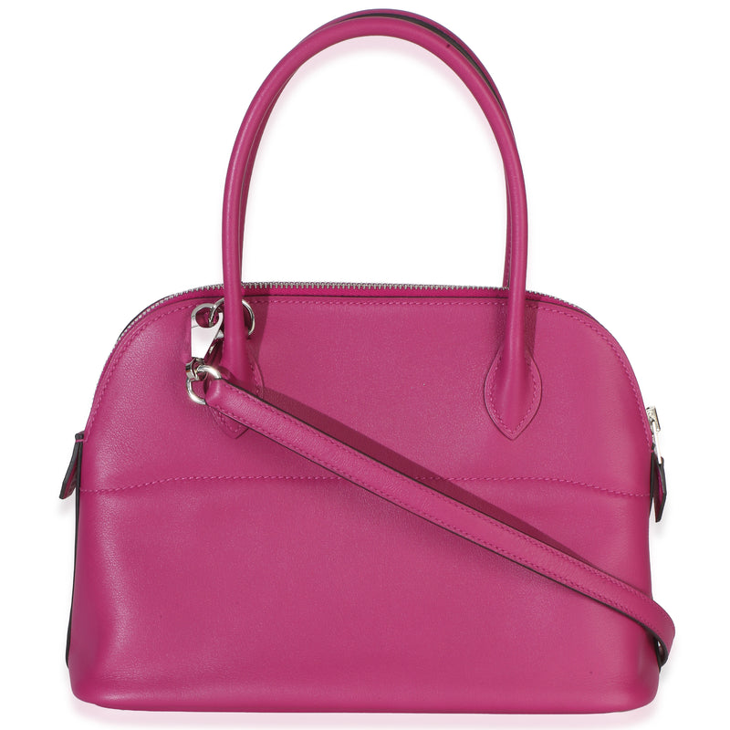 Hermès Rose Pourpre Swift 1923 Bolide 27 Phw Purple Leather Handbag