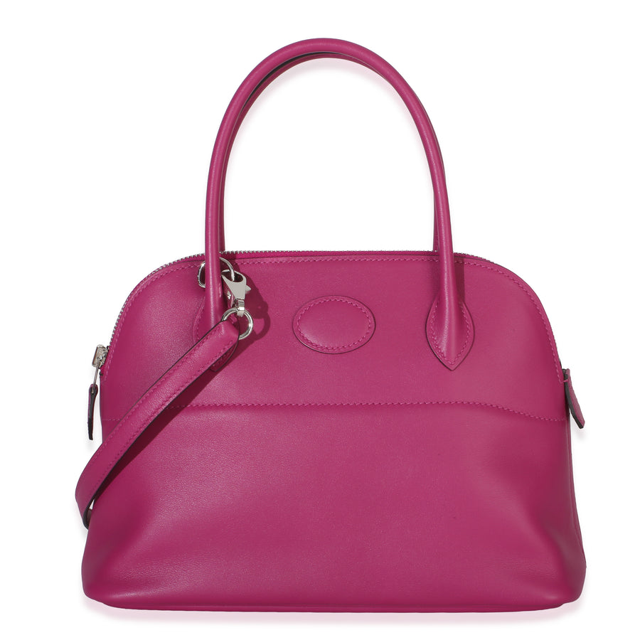 Hermès Rose Pourpre Swift 1923 Bolide 27 Phw Purple Leather Handbag