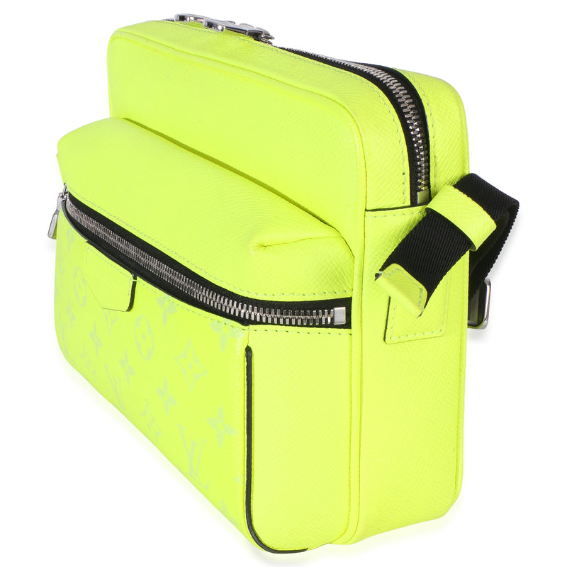 Louis Vuitton Neon Yellow Monogram Taigarama Canvas Outdoor Messenger Handbag