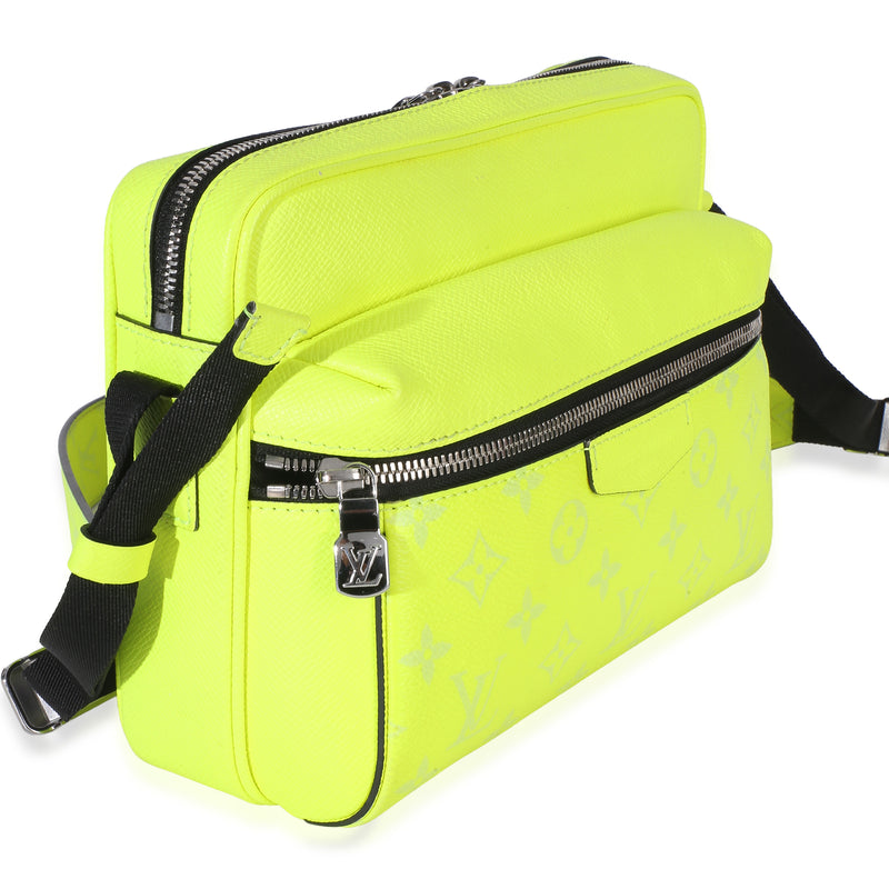 Louis Vuitton Neon Yellow Monogram Taigarama Canvas Outdoor Messenger Handbag