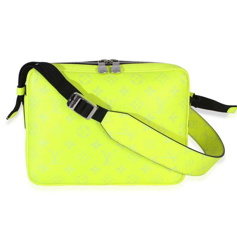 Louis Vuitton Neon Yellow Monogram Taigarama Canvas Outdoor Messenger Handbag