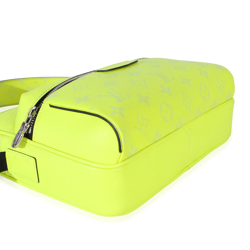 Louis Vuitton Neon Yellow Monogram Taigarama Canvas Outdoor Messenger Handbag