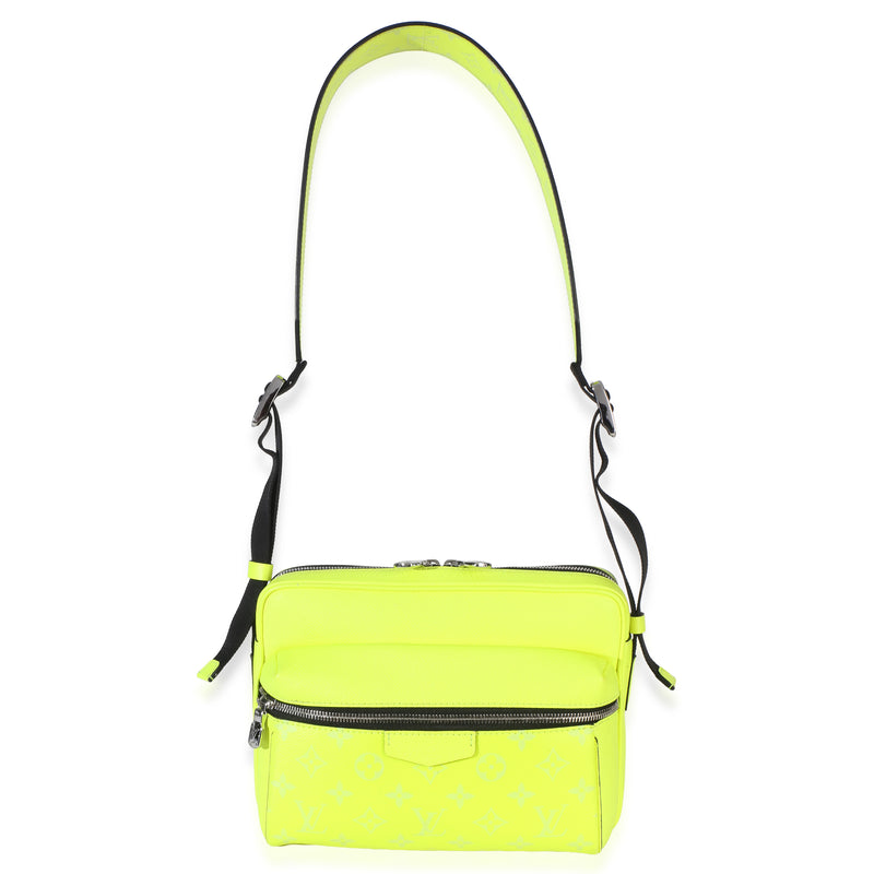 Louis Vuitton Neon Yellow Monogram Taigarama Canvas Outdoor Messenger Handbag