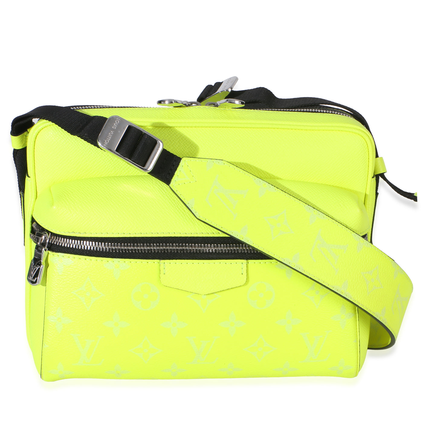 Louis Vuitton Neon Yellow Monogram Taigarama Canvas Outdoor Messenger Handbag