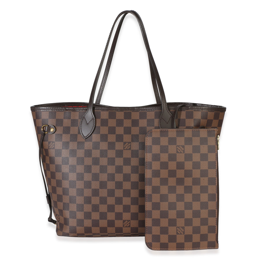 Louis Vuitton Damier Ebene Canvas Neverfull Mm Brown Handbag