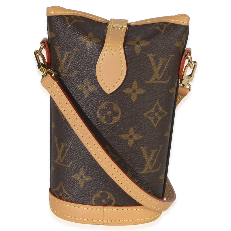 Louis Vuitton Monogram Canvas Fold Me Pouch Brown Coated Handbag