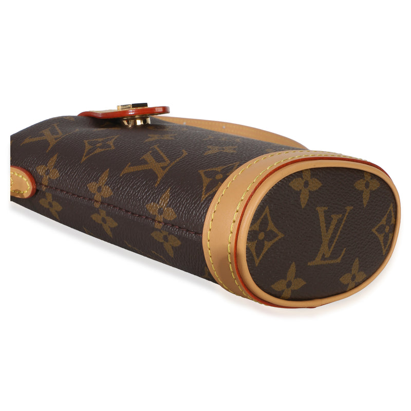 Louis Vuitton Monogram Canvas Fold Me Pouch Brown Coated Handbag