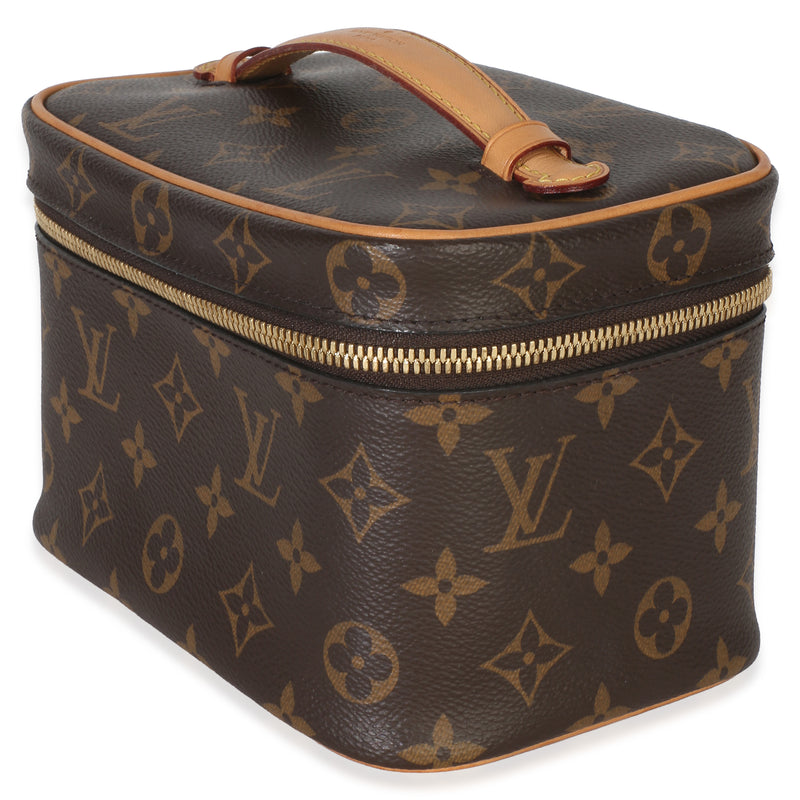Louis Vuitton Monogram Canvas Nice Mini Vanity Brown Coated Handbag