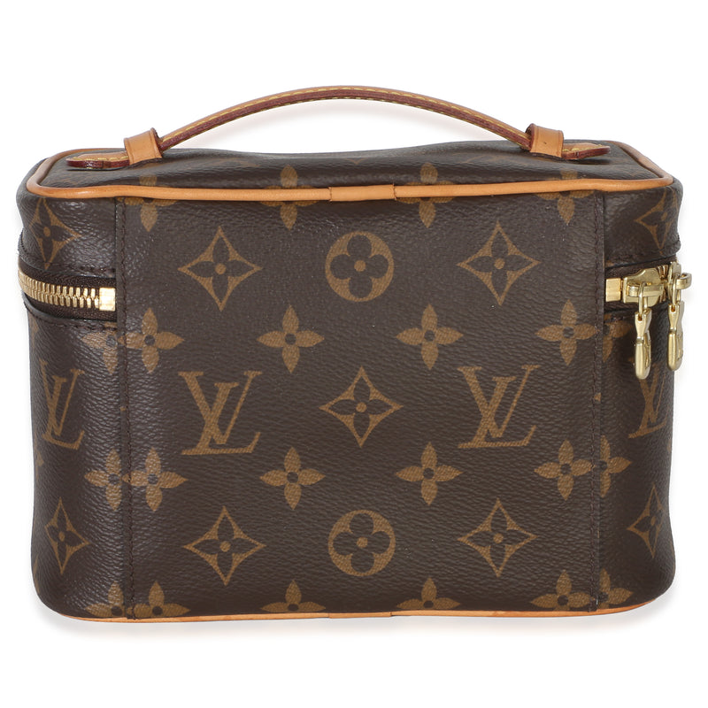 Louis Vuitton Monogram Canvas Nice Mini Vanity Brown Coated Handbag