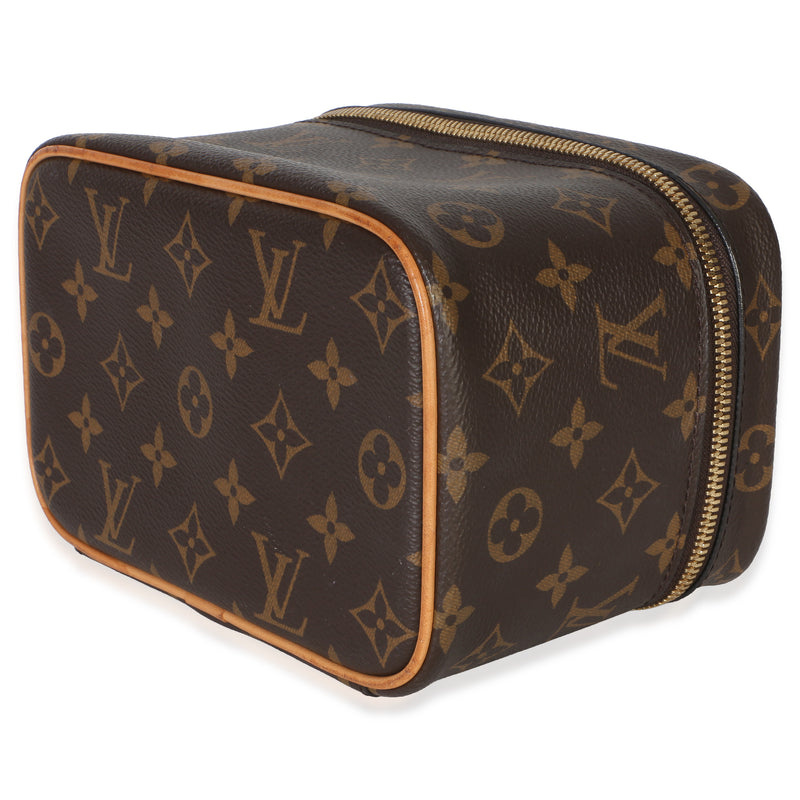 Louis Vuitton Monogram Canvas Nice Mini Vanity Brown Coated Handbag
