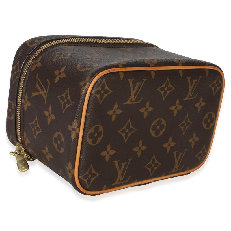 Louis Vuitton Monogram Canvas Nice Mini Vanity Brown Coated Handbag