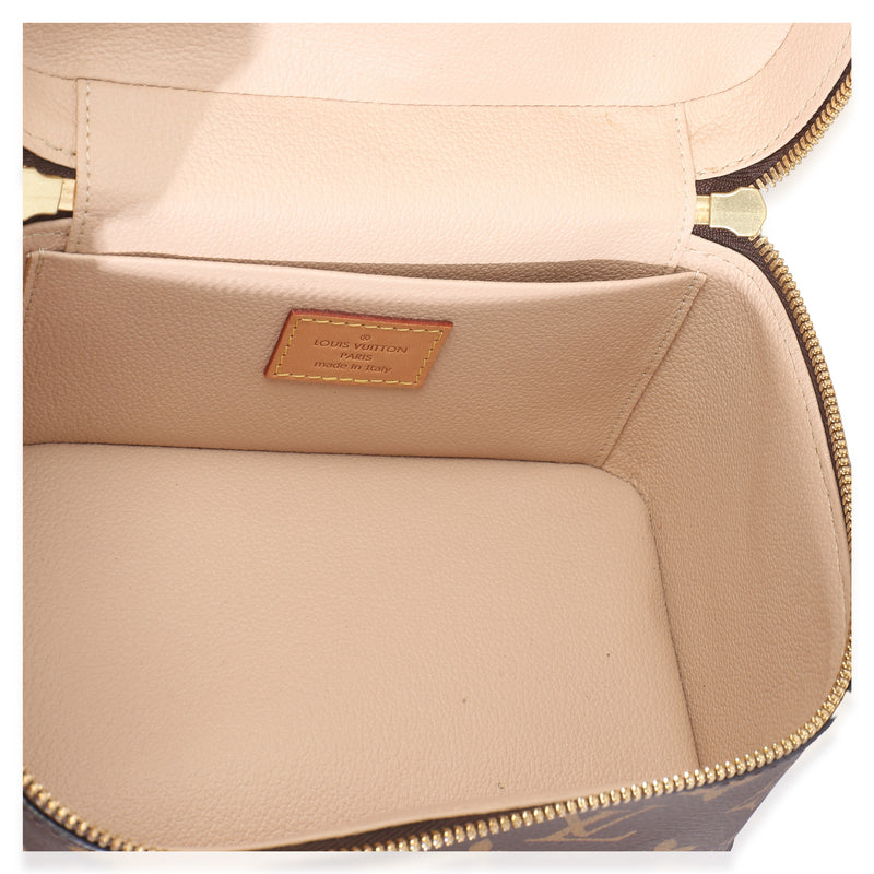 Louis Vuitton Monogram Canvas Nice Mini Vanity Brown Coated Handbag