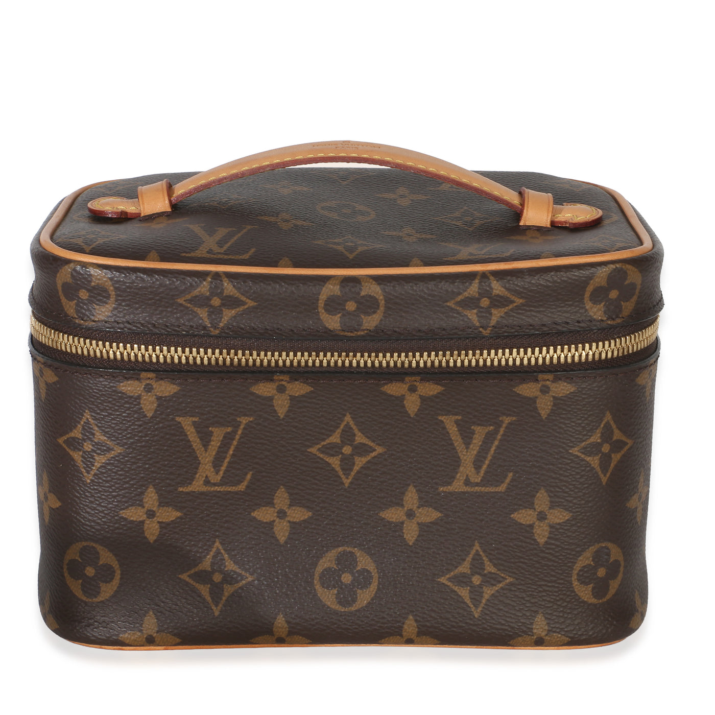 Louis Vuitton Monogram Canvas Nice Mini Vanity Brown Coated Handbag