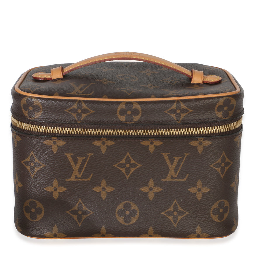 Louis Vuitton Monogram Canvas Nice Mini Vanity Brown Coated Handbag