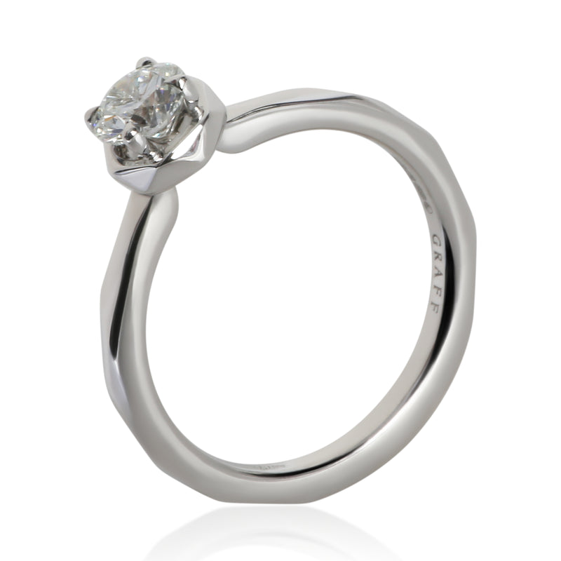 Graff 0.5 Ct Round Brilliant Diamond Laurence Signature Engagement Ring 18k