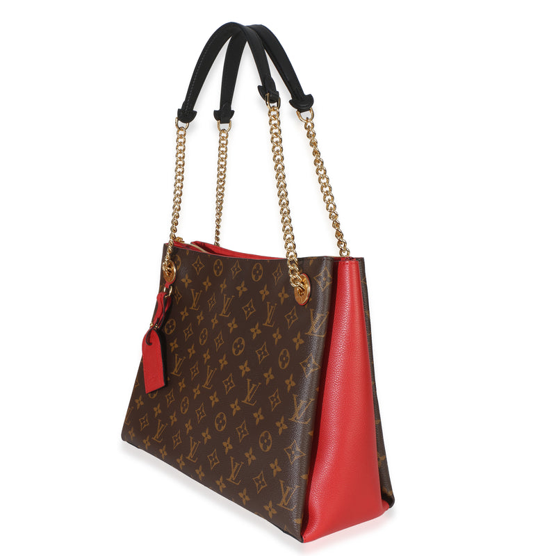 Louis Vuitton Cherry Monogram Canvas Surene Mm Brown; Red Handbag