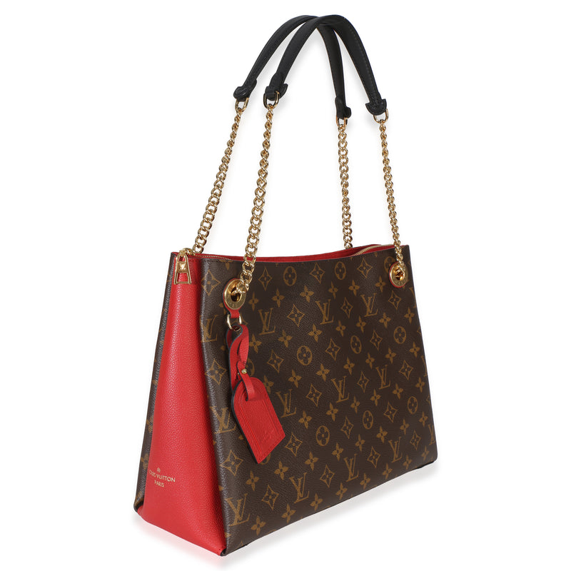 Louis Vuitton Cherry Monogram Canvas Surene Mm Brown; Red Handbag