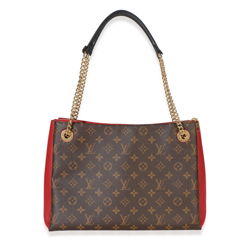 Louis Vuitton Cherry Monogram Canvas Surene Mm Brown; Red Handbag