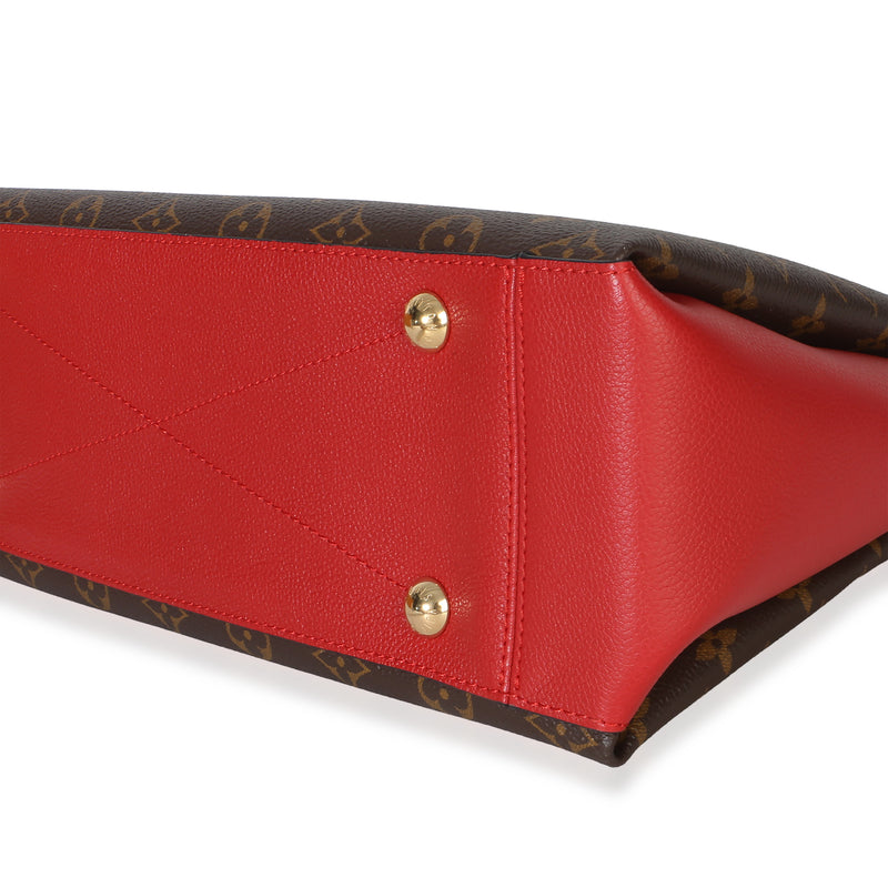 Louis Vuitton Cherry Monogram Canvas Surene Mm Brown; Red Handbag