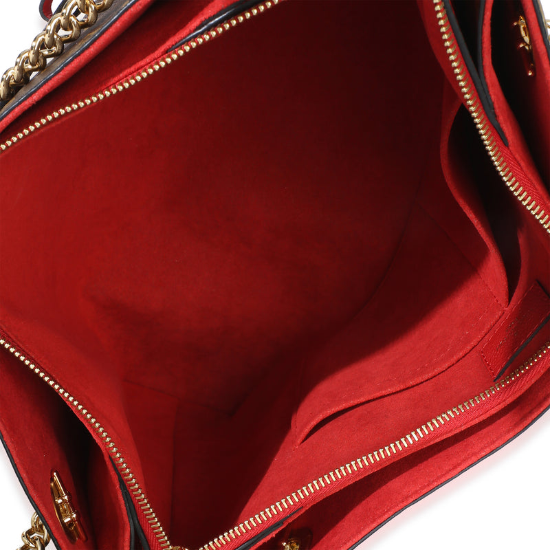 Louis Vuitton Cherry Monogram Canvas Surene Mm Brown; Red Handbag