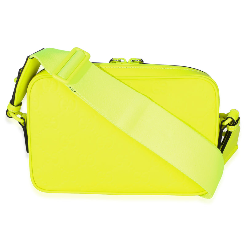 Gucci Fluorescent Yellow Rubber Effect Monogram Gg Crossbody Bag Plastic/rubber Handbag