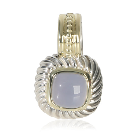David Yurman Yellow Gold & Sterling Silver Chalcedony Albion Pendant 14k