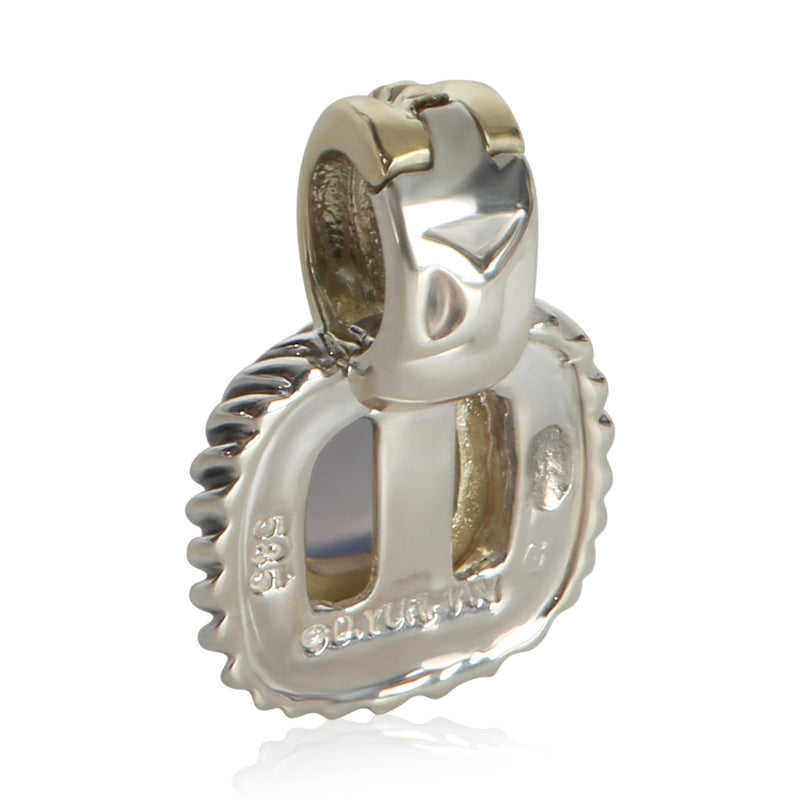 David Yurman Yellow Gold & Sterling Silver Chalcedony Albion Pendant 14k