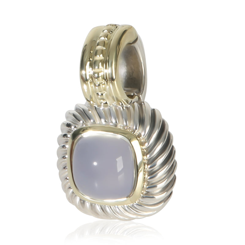 David Yurman Yellow Gold & Sterling Silver Chalcedony Albion Pendant 14k