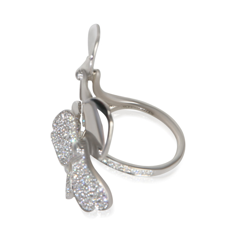 Tiffany & Co. Platinum Diamond Paper Flowers Ring 950