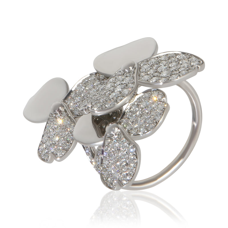 Tiffany & Co. Platinum Diamond Paper Flowers Ring 950