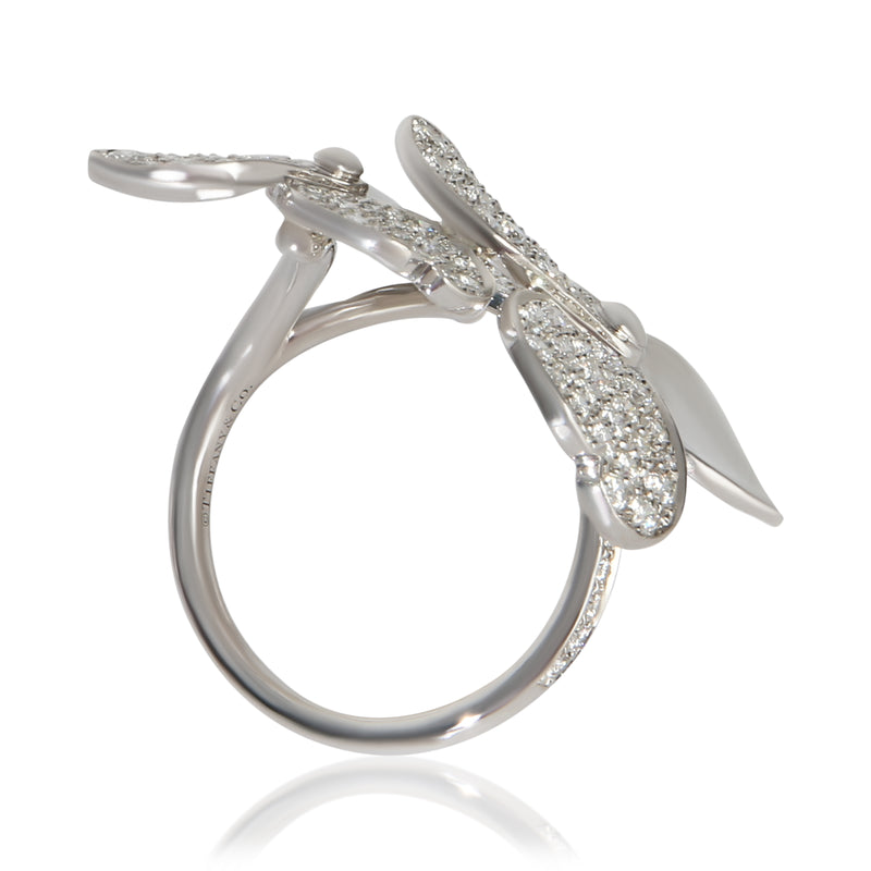 Tiffany & Co. Platinum Diamond Paper Flowers Ring 950
