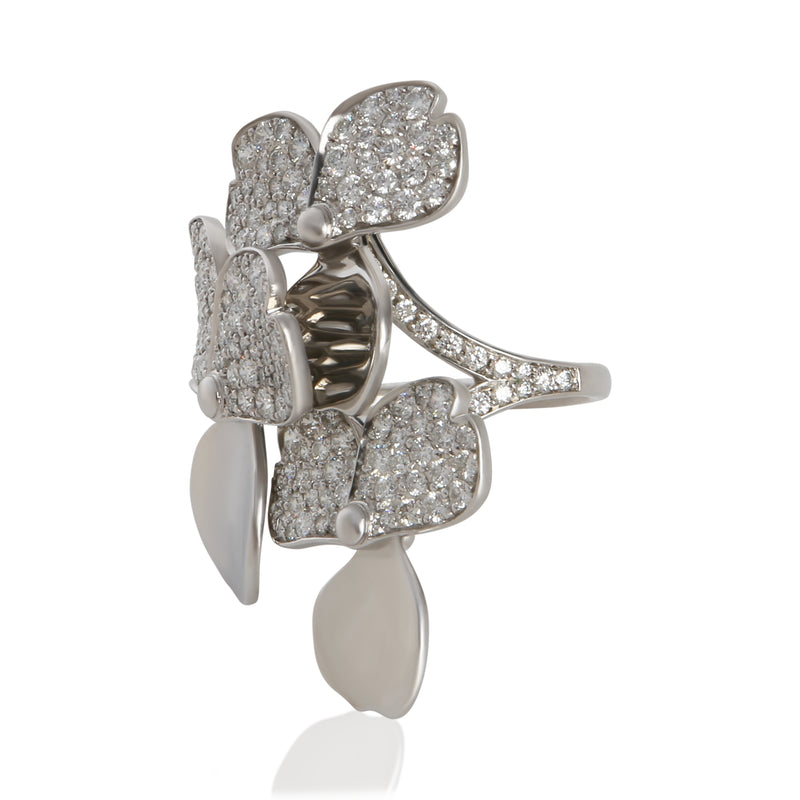 Tiffany & Co. Platinum Diamond Paper Flowers Ring 950