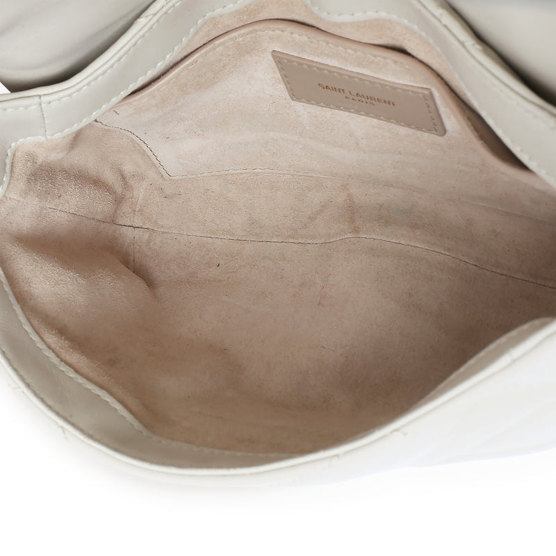 Saint Laurent Crema Soft Diamond Quilted Lambskin Le 5 A 7 Shoulder Flap Bag Beige; Neutral Leather Handbag