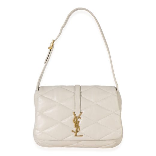 Saint Laurent Crema Soft Diamond Quilted Lambskin Le 5 A 7 Shoulder Flap Bag Beige; Neutral Leather Handbag