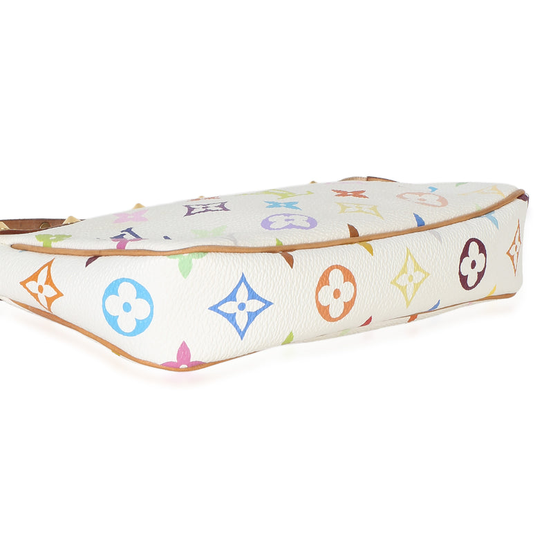 Louis Vuitton White Monogram Multicolore Canvas Pochette Accessoires Multicolor; Handbag