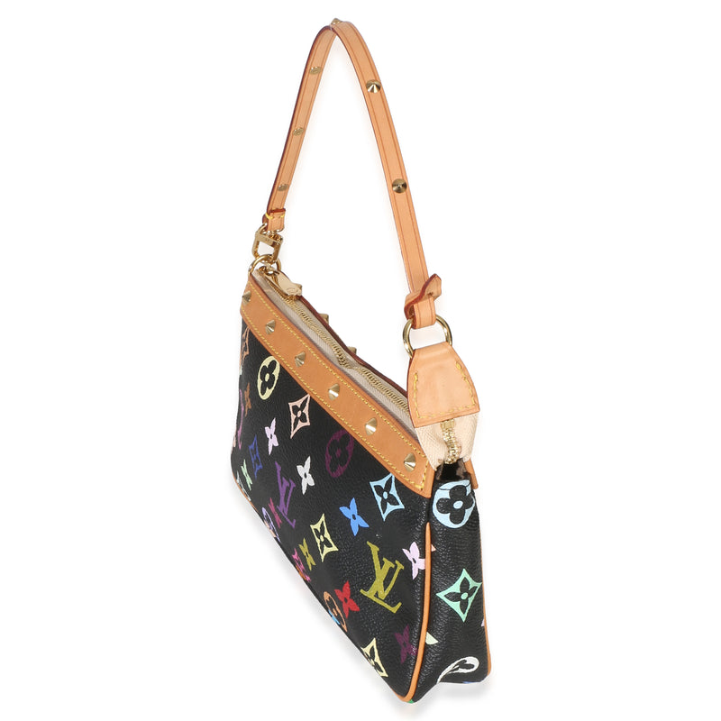 Louis Vuitton Black Monogram Multicolore Canvas Pochette Accessoires Black; Multicolor Handbag