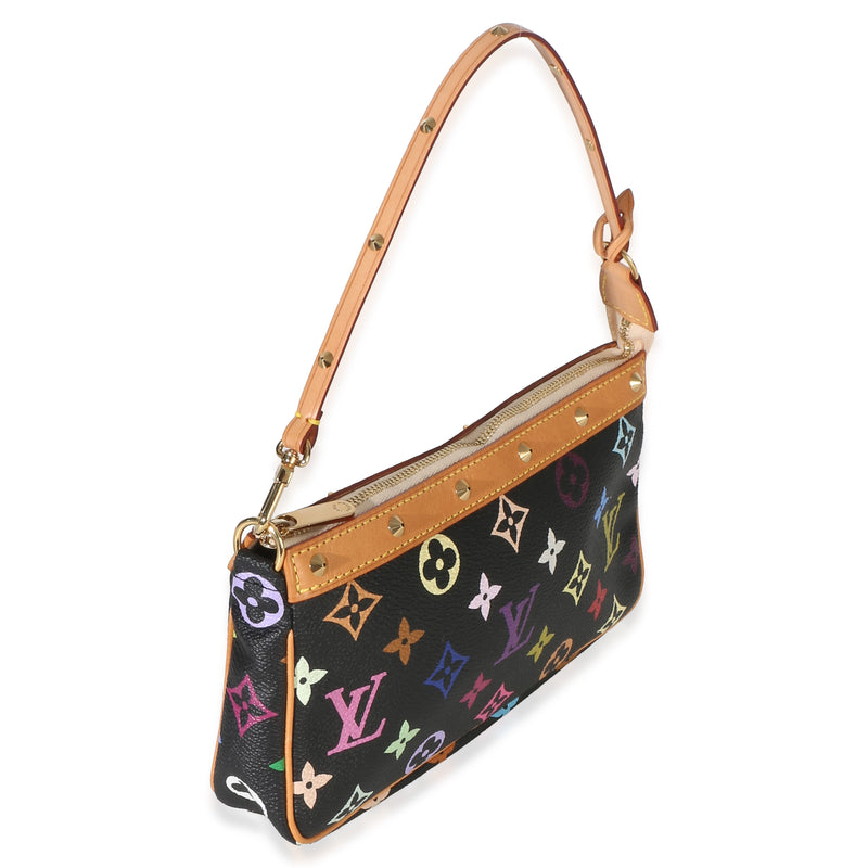 Louis Vuitton Black Monogram Multicolore Canvas Pochette Accessoires Black; Multicolor Handbag