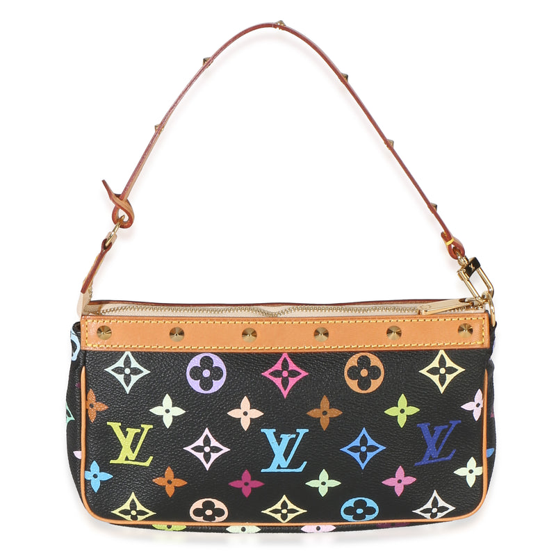 Louis Vuitton Black Monogram Multicolore Canvas Pochette Accessoires Black; Multicolor Handbag